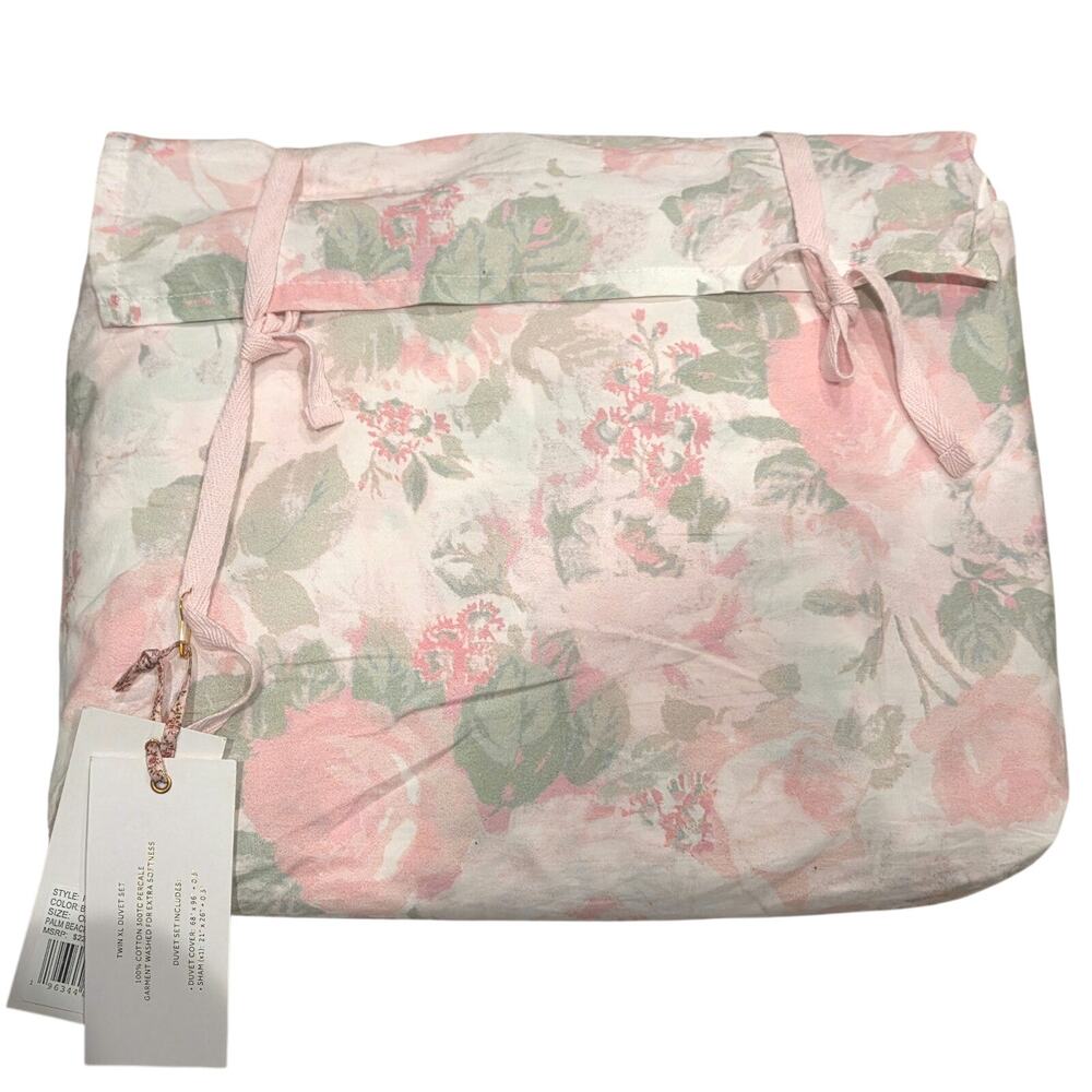 Loveshackfancy palm beach pink floral duvet cover twin XL - Picture 4 of 7